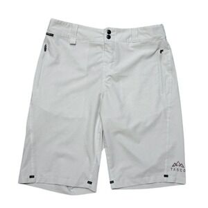 Tasco Mountain Bike Shorts Men's 34 Gray Zip Pockets Active Adjustable Waist